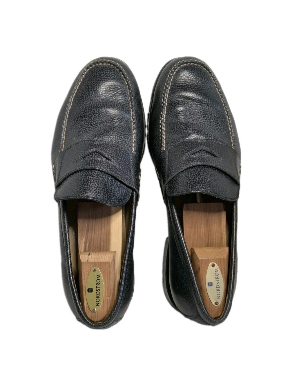 Peter Millar Black Pebbled Leather Excurisionist Loafer Shoe Men 11M Dress Shoe